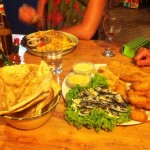 Abendessen Seafood-Platter in Chintsa