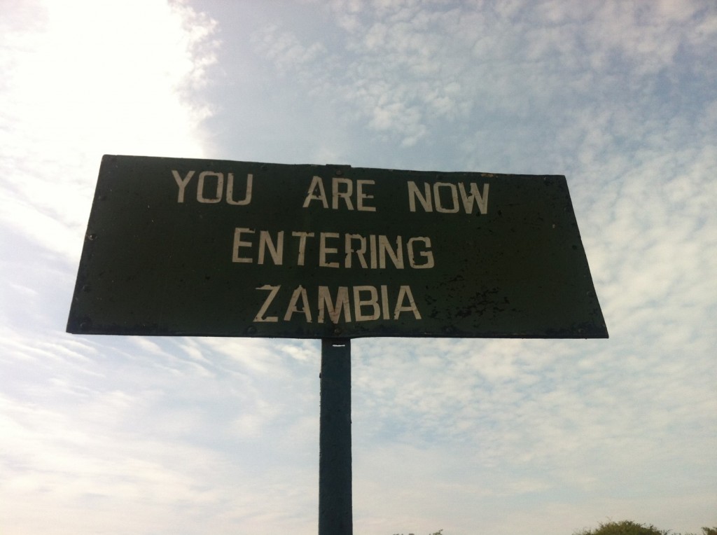 Grenze von Simbabwe nach Zambia